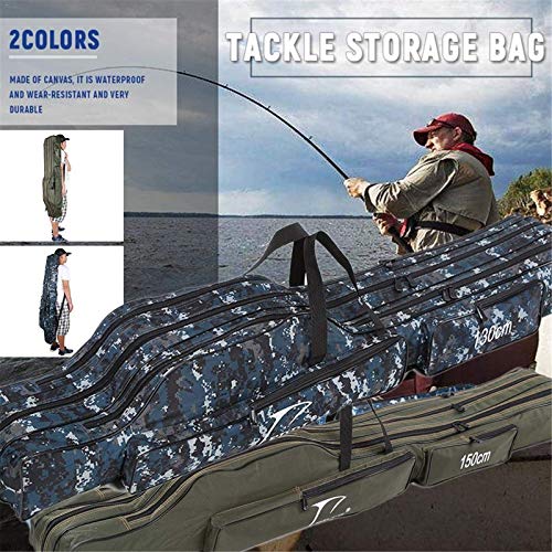PQXOER Angeltasche Faltbare weiche Angeltasche Angelrute Werkzeug Aufbewahrungstasche – Bild 5