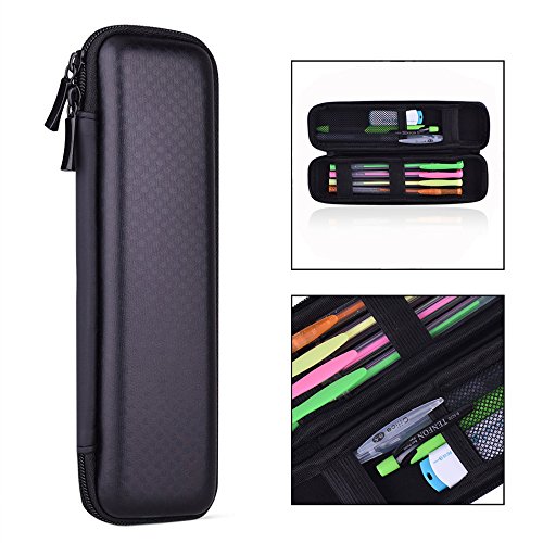 OFKPO Hard EVA Pen Case, Pencil Holder, Touch Pen Case for Apple Pencil, Executive Fountain Pen and Stylus Touch Pen (Black)