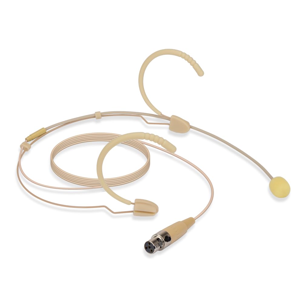 YXG Headworn Two Earset Over Ear Hanging Mic Beige