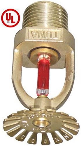 (2 Pack) UL Listed 1/2 NPT Fire Sprinkler Head 155°F (68°C) Pendent Spray K=5.6 K80 Standard Response for Automatic Fire Sprinkler System Pendent Bronze