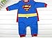 StylesILove Baby Boy Super Hero Costume Jumpsuit and Cape Blue (80/6-12 Months)