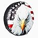 Moonet Leather American Flag Eagle Head Spare Tire Wheel Cover for for CRV FJ Hummer Land Rover Outlander Grand Vitara R15 M 235/65R17 255/65R16 215/70R16 (Diameter:75cm/29.52inch)