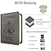 WALNEW Passport Holder for Travel, RFID Passport Cover Wallet for Women Men, PU Leather Passport Book Card Holder Case with Pen, Travelling Essentials for Flying