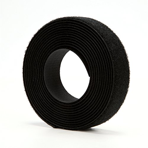 3M Fastener TB3401/TB3402 Hook/Loop Black, 1 in x 10 ft (1 Mated Strip/Bag)