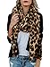 Huiyuzhi Womens Casual Warm Color Block Plaid Blanket Scarf Gorgeous Wrap Shawl (One Size, A-Leopard-black)