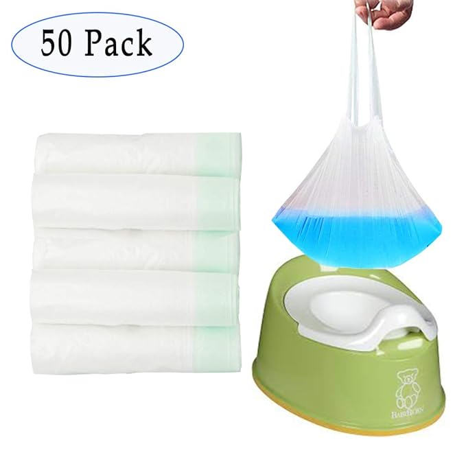 Disposable Potty Liners, Drawstring Travel Potty Bags