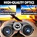 Compact Binoculars for Adults - High Power 12x42 Roof Prism Binocular with Low Light Night Vision,Waterproof Fogproof Binoculars for Bird Watching,Travel,Hunting,Wildlife,Concert