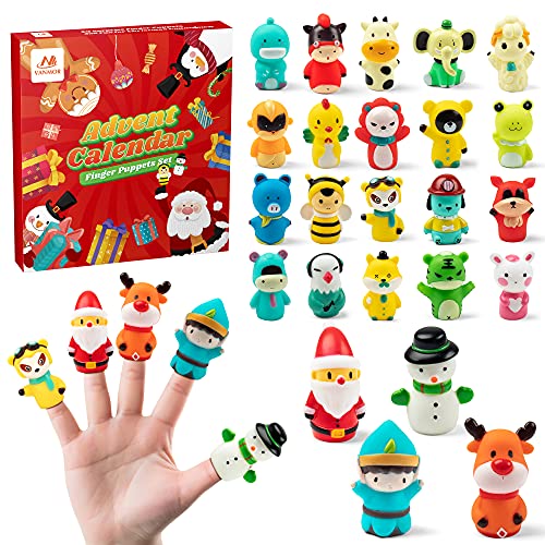 Vanmor Finger Puppets Advent Calendar 2022 For Kids Toddlers