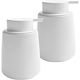 TOOZFO Soap Liquid Dispenser Ceramic with Easy-to-Press Pump Hand Liquid Dispenser for Shampoo Bathroom Kitchen 12 oz 2pcs
