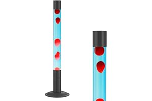 LKUA Liquid Motion Lamp, 30-Inch Magma Lamps for Adults Kids with Red Wax in Blue Liquid Motion Lamp Cool Home Office Decoration…(Red Wax + Blue Liquid) (Red Wax+Blue Liquid) (Red Wax+Blue Liquid)