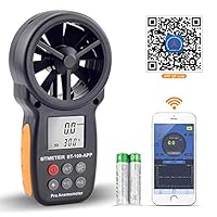 BTMETER Digital Wind Speed Anemometer Handheld, Wireless Bluetooth Vane Anemometer Meter for Wind Chill, Speed, Temperature Monitor BT-100APP