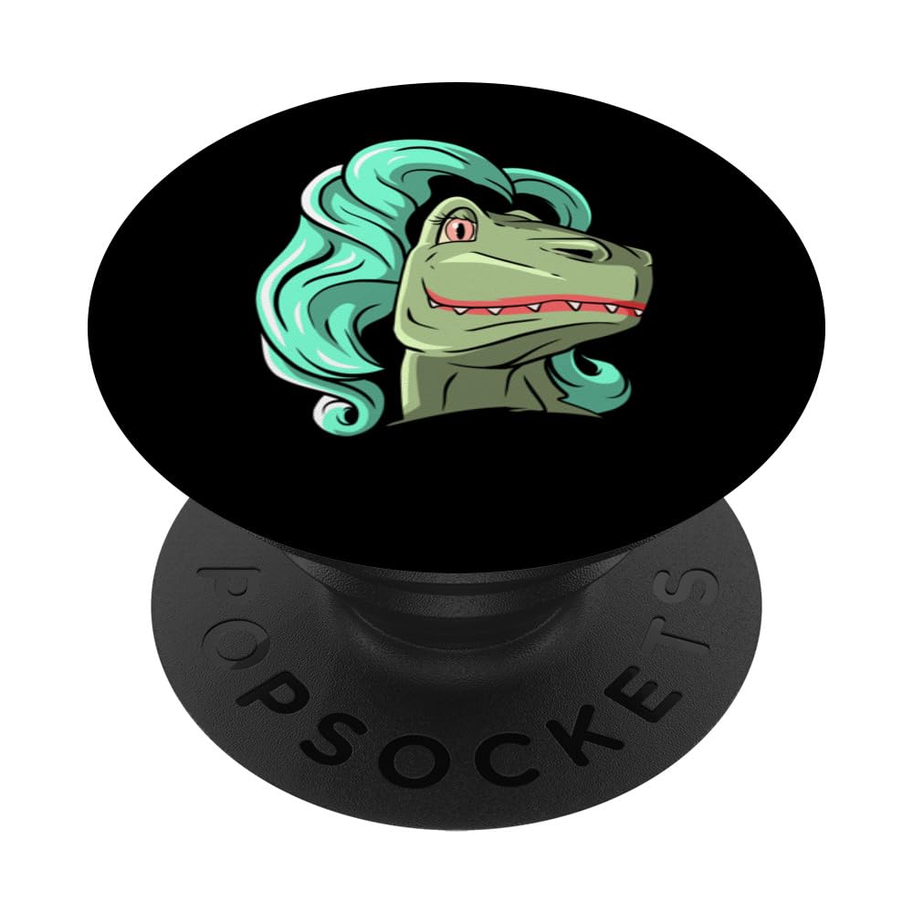 Dino Lady Dinosaur Mom PopSockets Swappable PopGrip