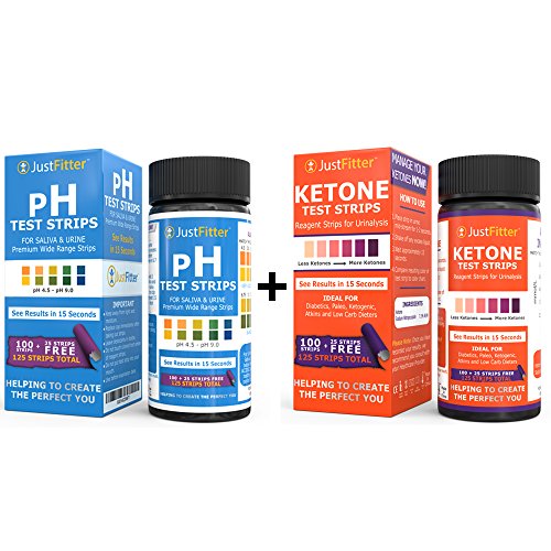 Just Fitter pH Test Strips for Testing Alkaline and Acid Levels in The