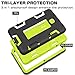 XIQI Tab A 8.0 Case, Three Layer Hybrid Rugged Heavy Duty Shockproof Anti-Slip Case Full Body Protection Cover for Tab A 8.0 inch,Black/Lemony Green