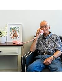 isoho, trimline teléfono   Teléfonos para personas mayores   Teléfono para personas con discapacidad auditiva   Señoras Rosa   Teléfono, diseño retro novedad   Conjunto de una versión mejorada de la princesa en 1965   Style Big Button