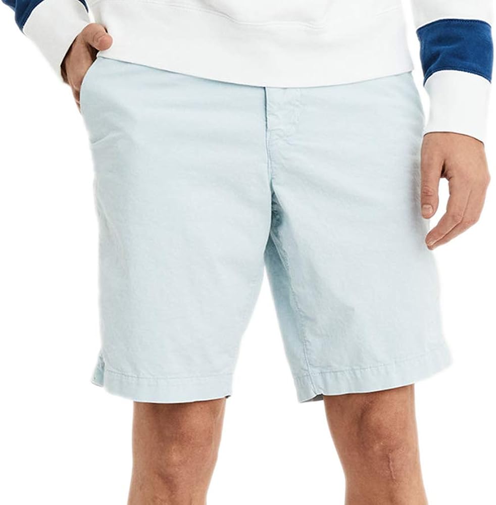 mens blue khaki shorts