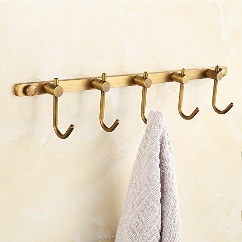 Auswind Antique Brass Coat Hooks Towel Rack Copper Wall Mount Hangers (6135275857494)