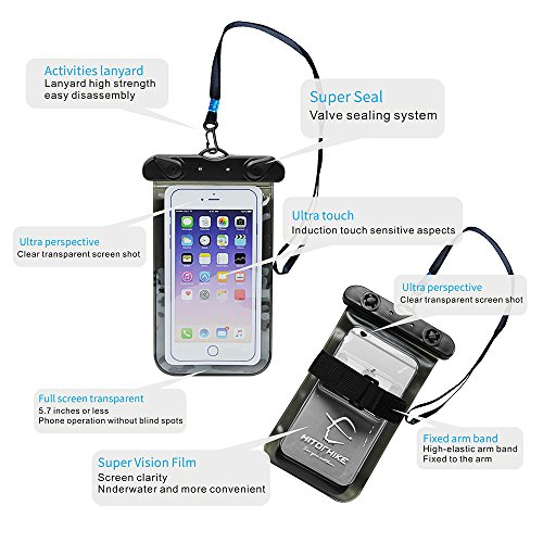 image for Hitorhike Universal Waterproof Case, IPX8 Waterproof Phone Pouch Dry B