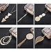 FINREZIO 6PCS Long Pendant Necklace Set Tassel Pendant Simple Bar Necklace Strands for Women
