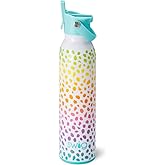 Swig Life 20oz Insulated Water Bottle, Travel Water Bottle with Straw and Lid, Cup Holder Friendly, Stainless Steel (Wild Child)