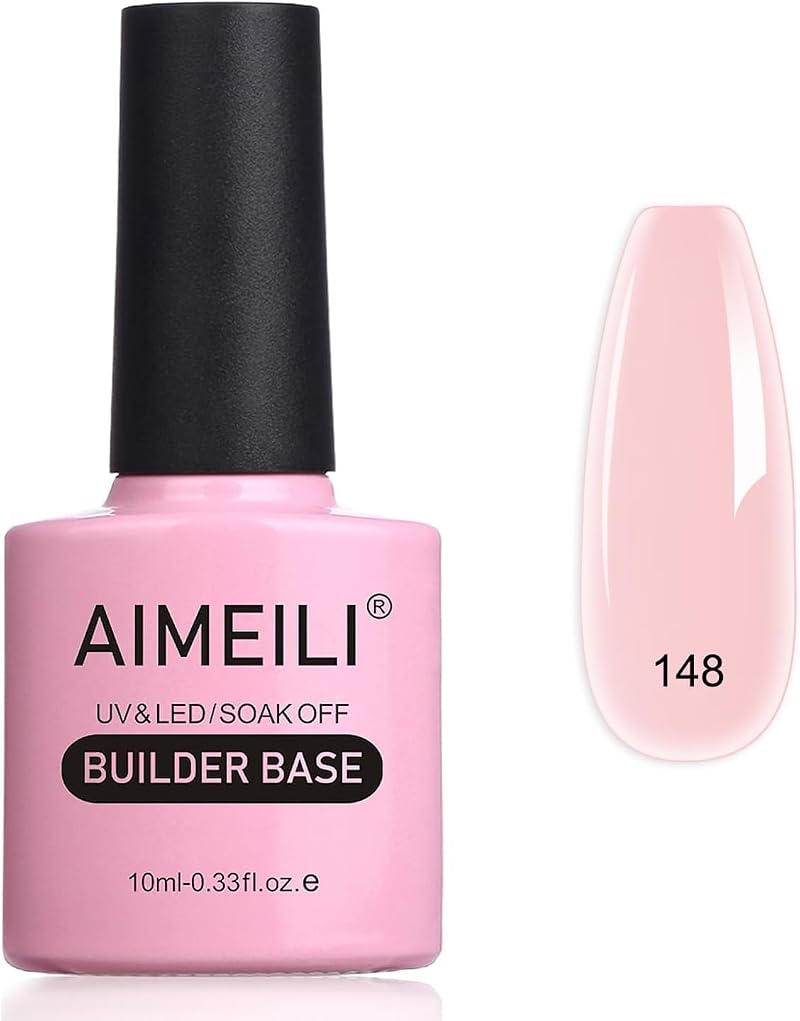 AIMEILI 8 in 1 Nude Pink Builder Base Gel 10ml UV LED Nail Polish