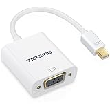 VicTsing Thunderbolt Mini DisplayPort Display Port DP to VGA Female Cable Adapter Converter For Macbook Air/Pro, Microsoft Surface Pro & Pro 2 3