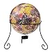 Lily's Home Colorful Mosaic Glass Gazing Ball, Designed with a Stunning Holographic Crackle Mosaic Pattern to Bring Color and Reflection to Any Home and Garden, Purple and Gold (10