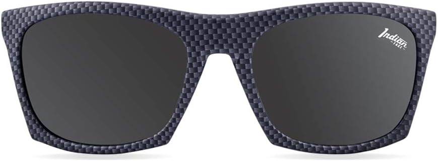 The Indian Face Unisex Adults’ Barrel Sunglasses, Black (Carbon Fiber), 55