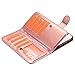 iPhone 8 Plus Case,iPhone 7 Plus Case, Pandawell PU Leather 9 Card Slot Wallet Folio Case with Detachable Magnetic Hard Case for Apple iPhone 8 Plus/iPhone 7 Plus - Rose Gold