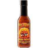 Hellfire Angry Orange Hot Sauce, Fruit-Based with Carolina Reaper, 5 oz | Sweet Heat, Fresh Fruit Puree, Citrusy and Tangy Hot Sauce spiced with chili pepper, a touch of Maple Syrup, Heat Level: 8/10