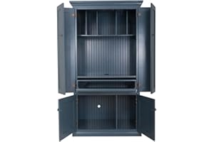 Eagle Furniture Manufacturing Coastal Computer Armoire Workstation, Large, Smoky Blue