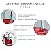 ORIA Combination Lock, 4 Digit Combination Padlock for School, Employee, Gym and Sports Locker, Case, Toolbox, Fence, Hasp Cabinet and Storage, Red and 2 Pack