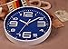SonYo Indoor Big 3D Number Quartz Silent Non Ticking Wall Clock Quiet Sweep Movement Decorative Battery Operated 10 Inch Blue