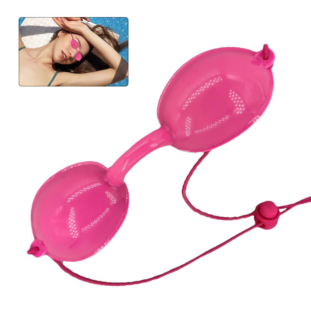 Sunbed Goggles Sunbed Eye Protection Comfortable Fit, Protective Goggles Adjustable ，Protection Sunbed Eyewear UV Blocking, Anti-Glare Ideal for Tanning Beds, Sunbathing, and Light Therapy -Pink