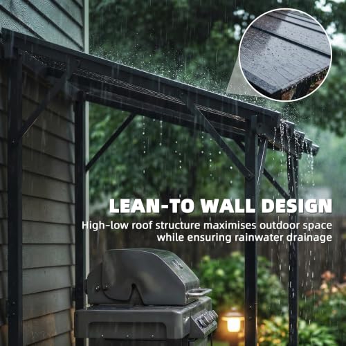 Outsunny 8x5 Hardtop Grill Gazebo Review: Lean-to BBQ Shelter with UPF50+ Roof image 19