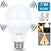 Motion Sensor Light Bulb，7W Smart Bulb Dusk to Dawn，E26 Base Indoor,Radar Motion Sensor Light Bulbs, White 6500K Outdoor Motion Sensor Bulbs Auto On/Off by aijiaer