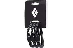 BLACK DIAMOND HotForge Screwgate Carabiner 3-Pack | Lightweight Aluminum Locking Carabiners | for Rock Climbing, Mountaineering, Camping, Outdoor