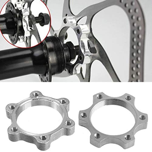 Mantain 2 Pcs Bike Bicycle Freewheel Threaded Hubs Aluminium Alloy Brake Rotor Flange Adapter Replacement Part (44MM) - Thumbnail 2