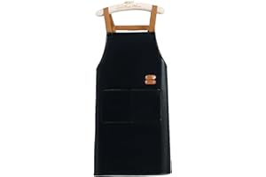 PU Leather Apron Normal/Lengthened Oil-proof Restaurant Cooking Apron Kitchen Household Cleaning Accessory Oil Kitchen Apron