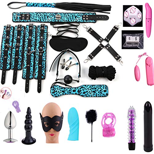 Mwergkou Couples Game Sxx Toys 23pcs Leather Set, Adult Sxx Toy for Couples Kit, Six Toy for Men Women