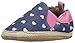 Robeez Girls' Heart Mania Slip-on, Heart Mania Navy, 12-18 Months M US Infant
