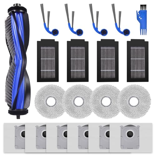 T50 Gen3 Accessories for ECOVACS DEEBOT T50 Pro Omni Gen3,T50 Omni Gen3 | T30C Omni,T30C Omni Gen2,1 Main Brush,4 Cleaning Cloths,4 Side Brushes,4 HEPA Filters,6 Bags