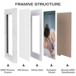 Povrgive Picture Frames Set of 10 White, Bulk MDF
