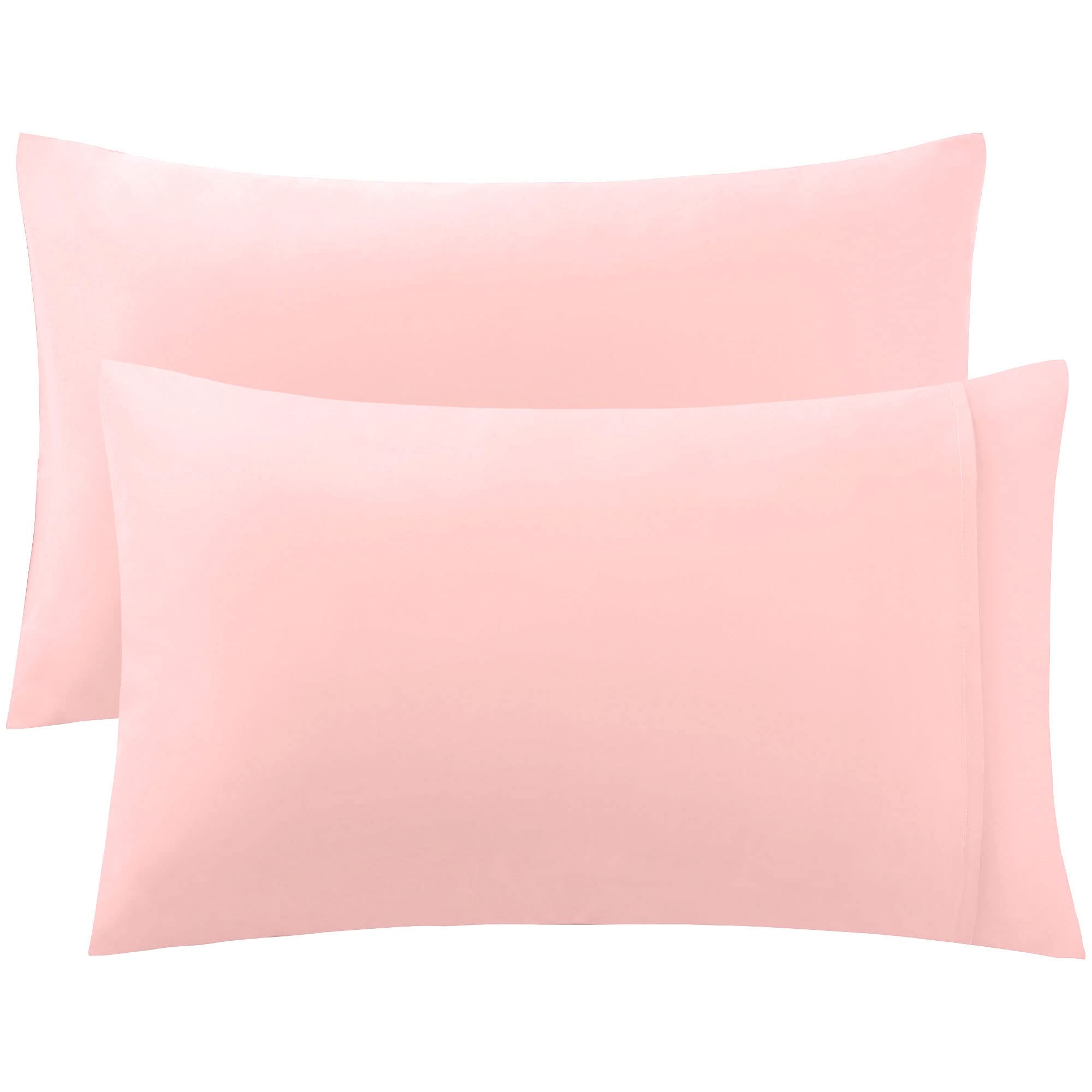 sourcingmap Pillow Cases Covers Home Room Pillowcases with Envelope Closure Housewife Egyptian Cotton 250 Thread Count Set of 2 Coral Pink Queen(50x75cm)
