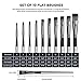 Nicpro 10 PCS Flat Paint Brush Set, Art Painting Brushes for Acrylic, Watercolor, Oil, Gouache, Craft, Detail, Face Body Painting, Base Coating, Artist Paintbrush Kit for Kid & Adult