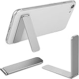 TIESOME Ultra-Thin Cell Phone Holder, Adjustable Mini Alloy Phone Kickstand Portable Foldable Phone Stand Adjustable Angle fo