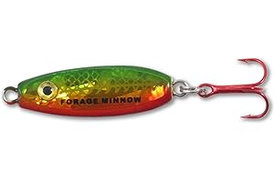 NORTHLAND TACKLE Northland Fishing Tackle Forage Minnow Ice Fishing Jigging Spoon Lure, for Walleye, Crappie, Bluegill, Trout, & More, Assorted Sizes & Colors