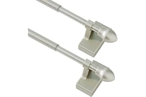 Magnetic Curtain Rods 2 Pack for Metal Doors and Windows, Multi-Use Adjustable Magnetic Rods for Small Windows Cafe Sidelight