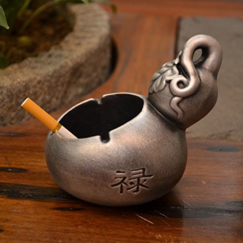 X＆M Vintage craft ashtray steampunk restaurant coffee table home decoration cement ashtray, Bar office men's gift ashtray-A 14x11x12cm(6x4x5) - Thumbnail 2