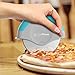 SimPrium - Handheld EasyGrip Pizza Cutter with 4inch Stainless Steel Cutting Wheel and Protective Blade Guard for Safety - Easy to Disassemble & Clean - Ergonomic Slicing Tool - Blue